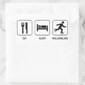Eat Sleep Rollerblade Rechthoekige Sticker (Tas)
