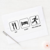 Eat Sleep Rollerblade Rechthoekige Sticker (Envelop)