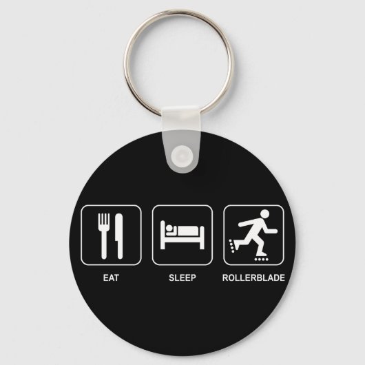 Eat Sleep Rollerblade-Sleutelhanger Sleutelhanger (Voorkant)