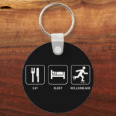 Eat Sleep Rollerblade-Sleutelhanger Sleutelhanger (Voorkant)