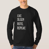 Eat Sleep ROTC Repeat ROTC USA Distressed and Funn T-shirt (Voorkant)