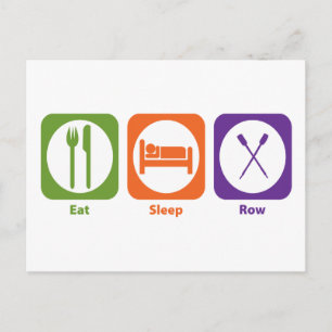 Eat Sleep Row Briefkaart