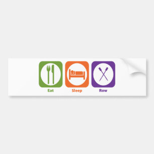 Eat Sleep Row Bumpersticker