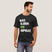 Eat Sleep Row Herhaling van de roebeling T-shirt (Voorkant volledig)