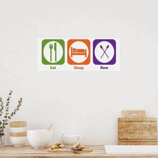 Eat Sleep Row Poster (Keuken)