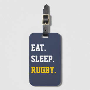 Eat Sleep Rugby Bagagelabel