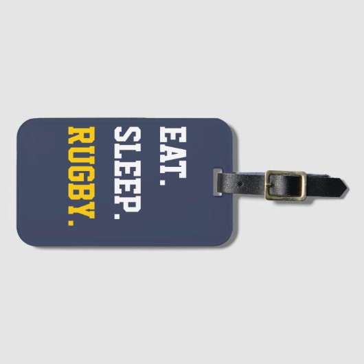 Eat Sleep Rugby Bagagelabel (Voorkant (horizontaal))