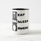 Eat Sleep Rugby Mok (Midden)