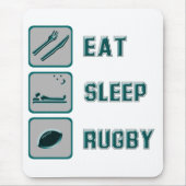 Eat Sleep Rugby Muismat (Voorkant)