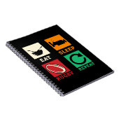 Eat Sleep Rugby Reputeren Rugby Player Rugby Coach Notitieboek (Rechterzijde)