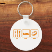 Eat Sleep Rugby Sleutelhanger (Voorkant)