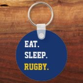 Eat Sleep Rugby Sleutelhanger (Voorkant)