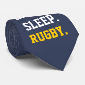 Eat Sleep Rugby Stropdas (Opgerold)