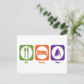 Eat Sleep Run Briefkaart (Staand voorkant)