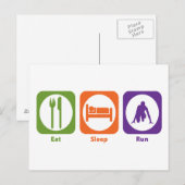 Eat Sleep Run Briefkaart (Voorkant / Achterkant)