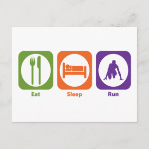 Eat Sleep Run Briefkaart