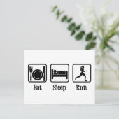 Eat Sleep Run Briefkaart (Staand voorkant)