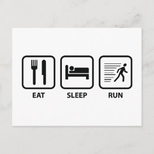 Eat Sleep Run Briefkaart