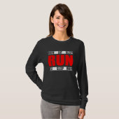 Eat Sleep Run Herhaal Funny Runner Quote T-shirt (Voorkant volledig)