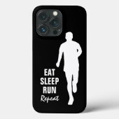 Eat Sleep Run Herhaal het runner silhouet Case-Mate iPhone Case (Achterkant)