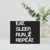 Eat Sleep Run Herhaal Marathon Runner Jogging Spor Briefkaart (Staand voorkant)