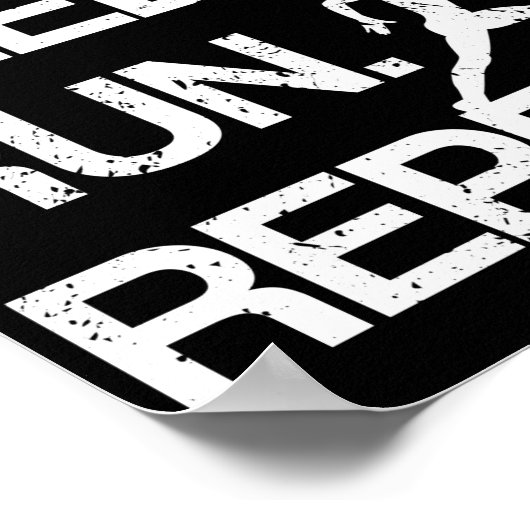 Eat Sleep Run Herhaal Marathon Runner Jogging Spor Poster (Hoek)