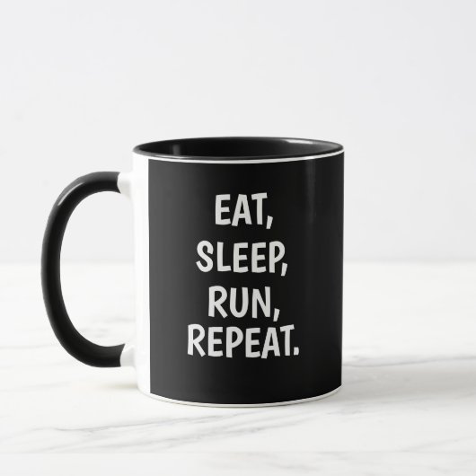 Eat Sleep Run Herhaal – Runner Mok (Links)