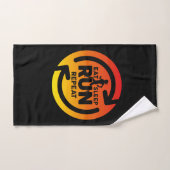 Eat Sleep Run Herhaal zonnescherm op zwart Handdoek (Handdoek)