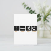 Eat Sleep Run Herhalen Briefkaart (Staand voorkant)