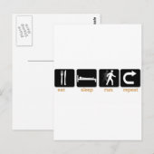 Eat Sleep Run Herhalen Briefkaart (Voorkant / Achterkant)