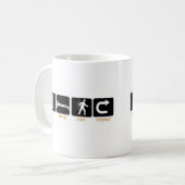 Eat Sleep Run Herhalen Koffiemok (Voorkant links)