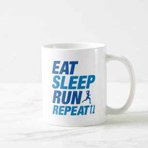 Eat Sleep Run Herhalen Koffiemok