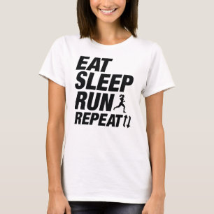 Eat Sleep Run Herhalen T-shirt