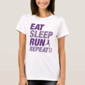 Eat Sleep Run Herhalen T-shirt (Voorkant)