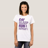 Eat Sleep Run Herhalen T-shirt (Voorkant volledig)