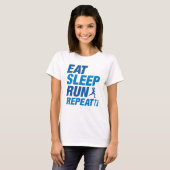 Eat Sleep Run Herhalen T-shirt (Voorkant volledig)