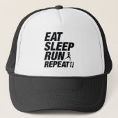 Eat Sleep Run Herhalen Trucker Pet (Voorkant)