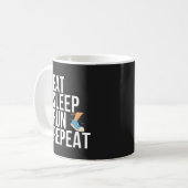 Eat Sleep Run Herhalen - voor hardlopers Koffiemok (Voorkant links)