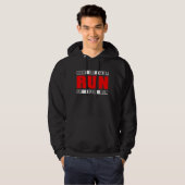 Eat Sleep Run Herhaling - Runner Quote Hoodie (Voorkant volledig)
