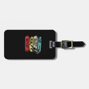 Eat Sleep Run Herhaling Runner Runner Running Spor Bagagelabel