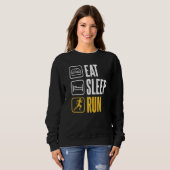 Eat Sleep Run Marathon Runner Trui (Voorkant volledig)