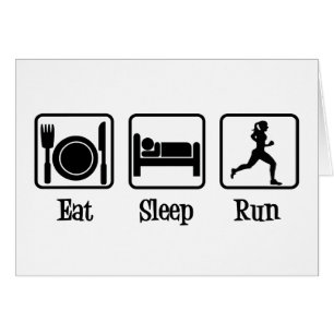 Eat Sleep Run Motivatie Runner Card
