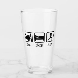 Eat Sleep Run Motivatie Runner Glas