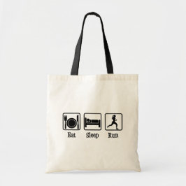 Eat Sleep Run Motivatie Runner Tote Bag