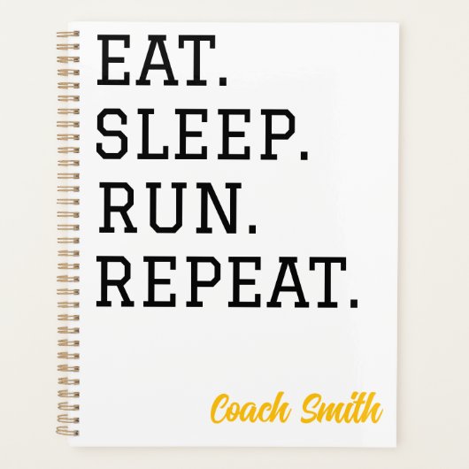 Eat Sleep Run Repeat Planner (Voorkant)