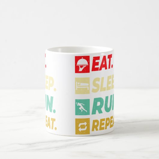 Eat Sleep Run Repeat Running Runner For Boys Koffiemok (Center)
