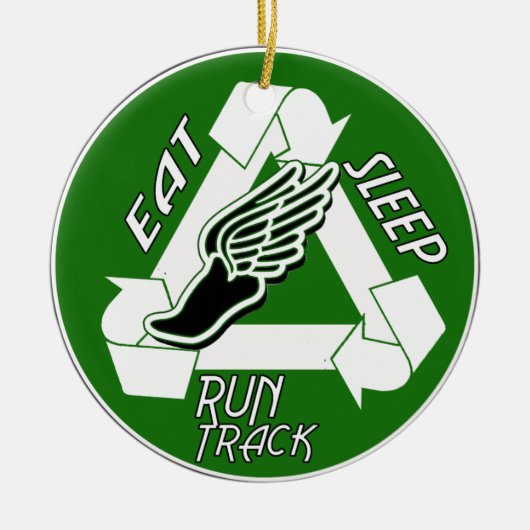Eat Sleep Run Track ORNAMENT (Voorkant)