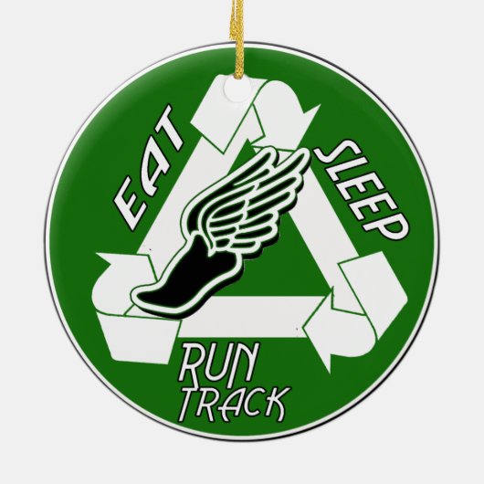 Eat Sleep Run Track ORNAMENT (Achterkant)