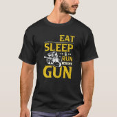 Eat Sleep & Run With a Gun Paintball T-shirt (Voorkant)