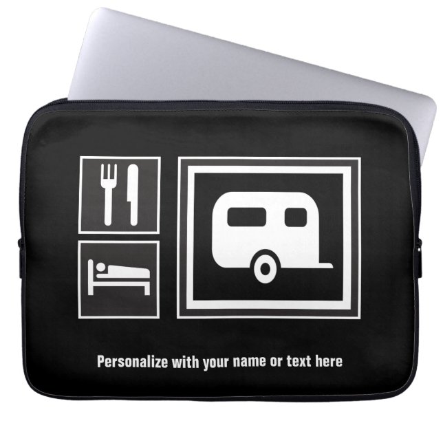 Eat Sleep RV Laptop Sleeve (Voorkant)